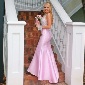 Jovani Pink Mermaid Prom Dress